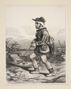 Hr. Gontard, / (fra Clos-Gorju), / Stor ejer, stemmeberettiget, / på jagt efter l af Paul Gavarni