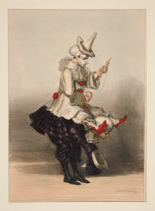PAILLASSE OG PIERROT af Paul Gavarni