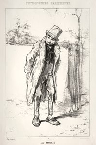 Physionomies Parisienne: Au Marais, 1869. af Paul Gavarni