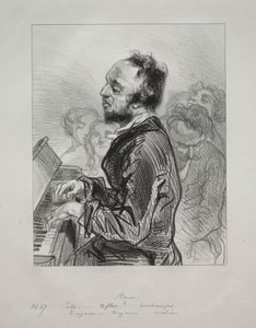 Klaver, 1853. af Paul Gavarni