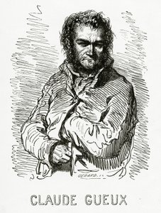 Portræt af Claude Gueux, 1834 (bw-gravering) af Paul Gavarni