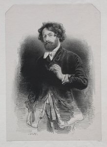 Selvportræt, 1842. af Paul Gavarni