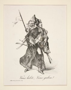Gammelt tøj, gamle striber! (Gamle uniformer, gamle striber!) af Paul Gavarni