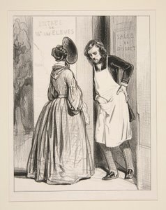 Det er otte måneder siden du lovede mig en kappe, Auguste af Paul Gavarni