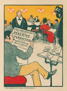 Mestre af plakaten: Plakat til udstilling af kunstneriske plakater af Wilhelm Söborg af Paul Gustav Fischer (Danish
