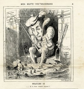 karikatur af Charles IX i Le Charivari af Paul Hadol