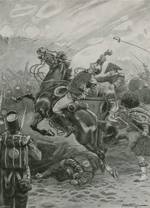 Sir Edward Pakenhams død i slaget ved New Orleans, 1814 af Paul Hardy