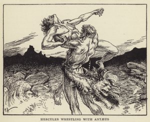 Herkules kæmper med Antaeus af Paul Hardy