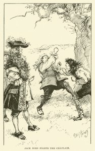 Jack Bird Fights the Chaplain (gravering) af Paul Hardy