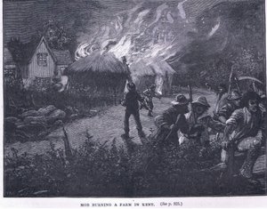 Pøbel brænder en gård i Kent i 1830 af Paul Hardy