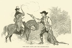 Twm Shon Catti and the Highwayman (gravering) af Paul Hardy
