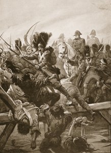 Da man så resterne af garden rydde vejen for kejseren, blev der travlt, illustration fra "Battles of the Nineteenth Century" af Archibald Forbes, G.A. Henty og major Arthur Griffith af Paul Hardy