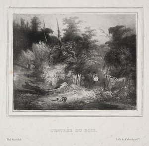 Landskaber: En skovs indgang, 1829. af Paul Huet