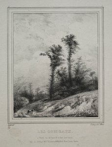 Landskaber: Unge elmetræer, 1829. af Paul Huet