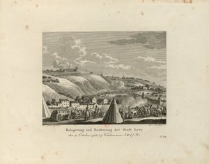 Belejring og indtagelse af byen Lyon: 9. oktober 1793, 1816-1818. af Paul Jacob Laminit
