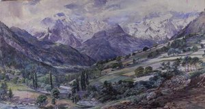 An Alpine View (akvarel)