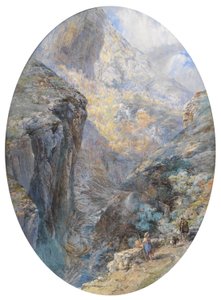 I nærheden af Amalfi, La Vallée des Moulins, 1864 (wc forhøjet med kropsfarve)