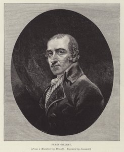James Gillray, engelsk kaikaturist, satiriker og grafiker (gravering) af Paul Jonnard