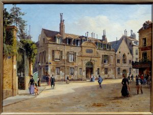Udsigt over det tidligere Pie-hospital i rue Lacepede i Paris Maleri af Victor Dargaud (ca. 1850-ca. 1913) 1904 Søn. 0,24 x 0,38 m Paris, Musee Carnavalet