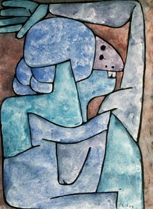 En dame-bagtaler af Paul Klee