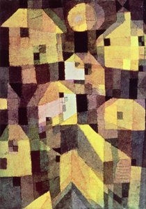 Abstrakt sammensætning af huse af Paul Klee