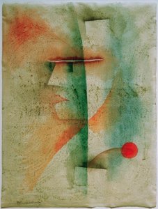 Portræt af en udklædt mand af Paul Klee