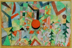 Slot med nedgående sol af Paul Klee