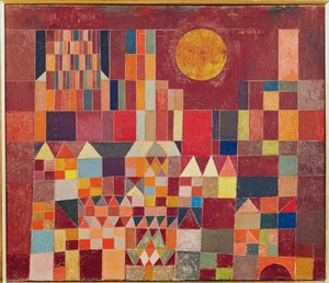 Slot og sol (maleri på lærred) af Paul Klee