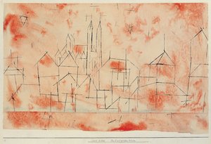 By med gotisk katedral, 1925. af Paul Klee