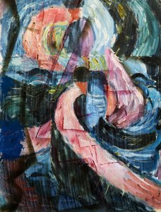 Konstruktion under et vandfald, en krydsning af Paul Klee