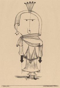 Heksen med en kam, 1922. af Paul Klee