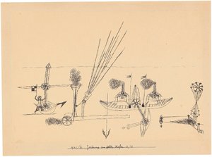 Tegning til gul havn, 1921-1926. af Paul Klee