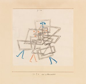 Tre i forvirring, 1930. af Paul Klee