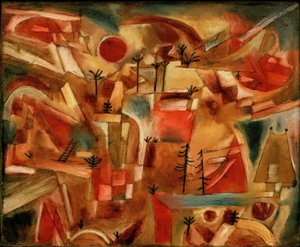 Klippelandskab (med palmer og graner) af Paul Klee