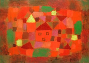 Landskab med solnedgang af Paul Klee