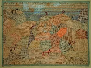 Landskab med æsler af Paul Klee