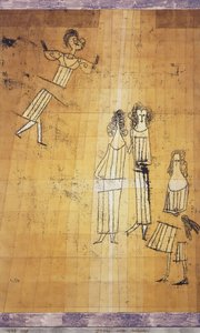 Scene blandt piger af Paul Klee