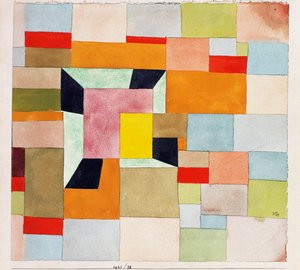 split farvede rektangler; Split farve firkanter af Paul Klee