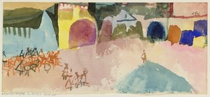 Street Cafe i Tunis af Paul Klee