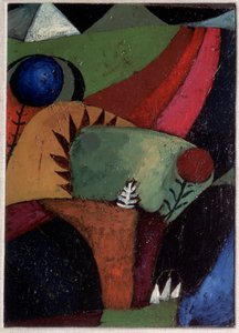 Tre blåklokker - Maleri af Paul Klee