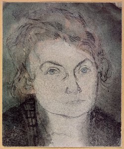 Uden titel (Lily Klee-Stumpf) (1876-1946) c.1906 (blyant og akvarel på papir) af Paul Klee