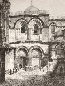 Jerusalem, Palæstina. Den Hellige Gravs Kirke i det 19. århundrede. af Paul Lacroix