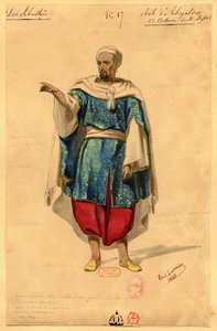 Abayaldos. Kostumedesign til operaen Dom Sébastien, Roi de Portugal, 1843.