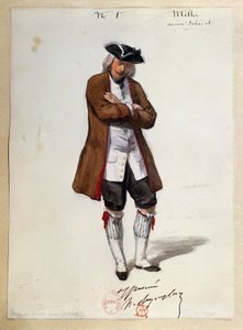 Kostume til Luisa Miller af Giuseppe Verdi, skitse