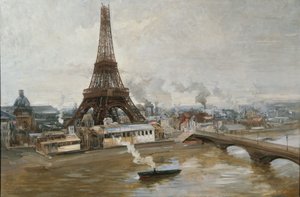 Eiffeltårnet set fra Seinen, 1889.
