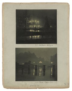 London by Gaslight, ca. 1896 (grøntonede karbonprint) af Paul Martin