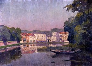 The Solitary Fisherman (olie på panel)