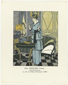 Gazette du Bon Ton, 1914 - nr. 1: Chez MERCIER Frères / Polsterere - Dekoratører (titel på objektet) af Paul Méras