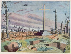 Et canadisk monument, fra britiske kunstnere ved fronten, fortsættelse af vestfronten, tredje del, Paul Nash af Paul Nash