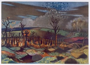 Luftkamp ved Wytschaete, fra britiske kunstnere ved fronten, fortsættelse af vestfronten, tredje del, Paul Nash af Paul Nash